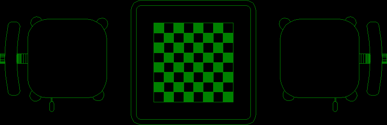 Tabuleiro de xadrez em AutoCAD, Baixar CAD (1.29 MB)
