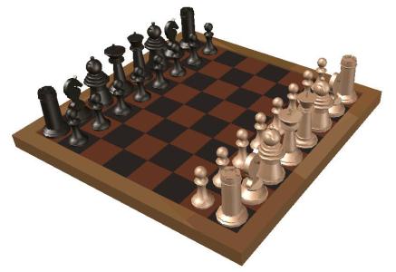 tabuleiro de xadrez 3D