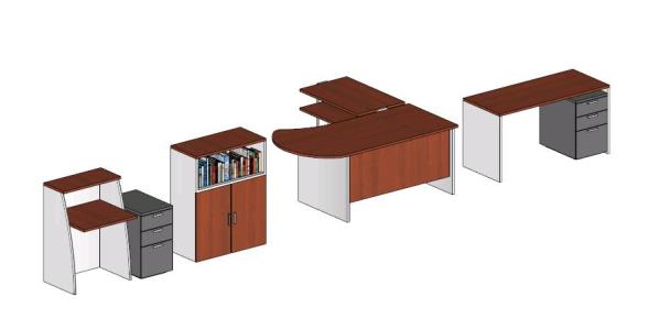 Muebles oficina 3d
