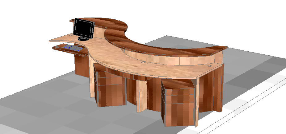3d reception furniture