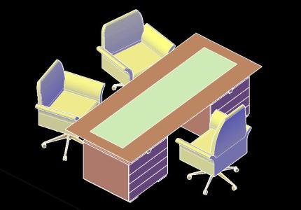 3D-Luxus-Schreibtisch