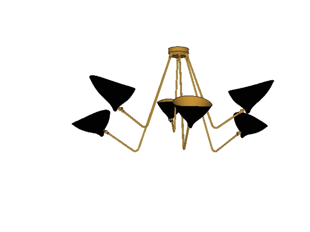 Lâmpada de teto candelabro Gong Dino 3D