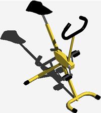 3d gym equipment - stationary bike - author fernando martinez