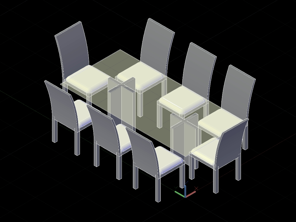 Modello 3D del tavolo da pranzo