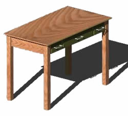 table avec tiroirs