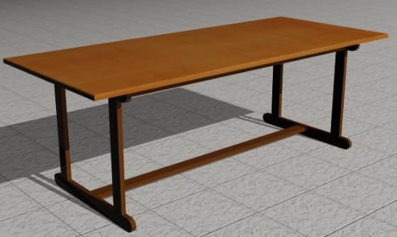 Mesa en madera extensible 210x90x74 cm