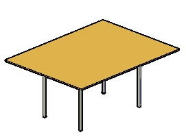 modelo de mesa 3d de le corbusier