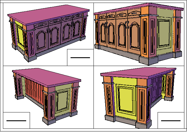 Tisch-Insulas 3D-Möbel / Möbel / Holz