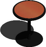 A mesa passa a barra 3d com materiais