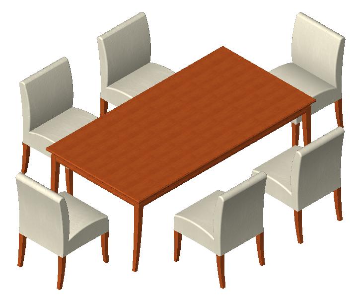 Mesa de madeira com 6 cadeiras