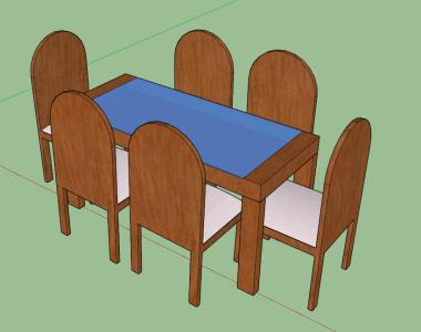 Tavolo da pranzo con 6 sedie