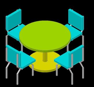 mesa de acampamento 3d