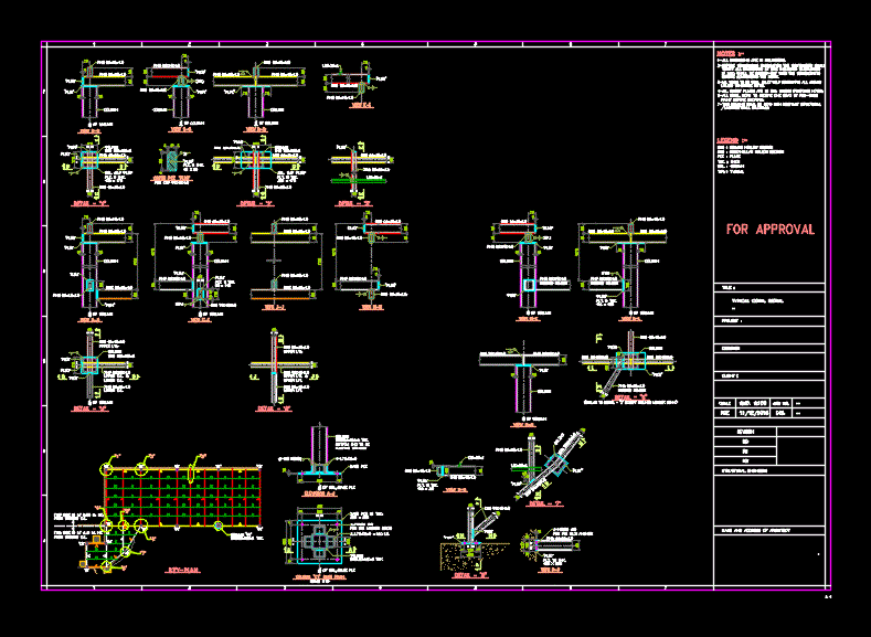 Acero de construccion seccion detalles