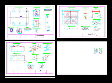 Planos de estructuras de acero edificio industrial