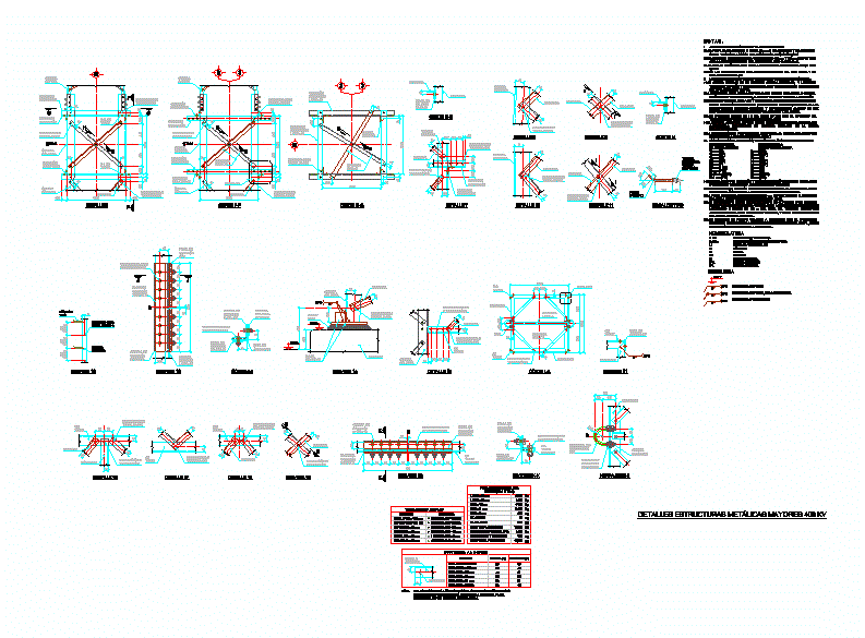 Detalles estructuras mayores; columnas y trabes 400 kv