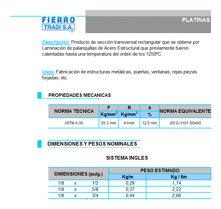 Perfiles estructurales