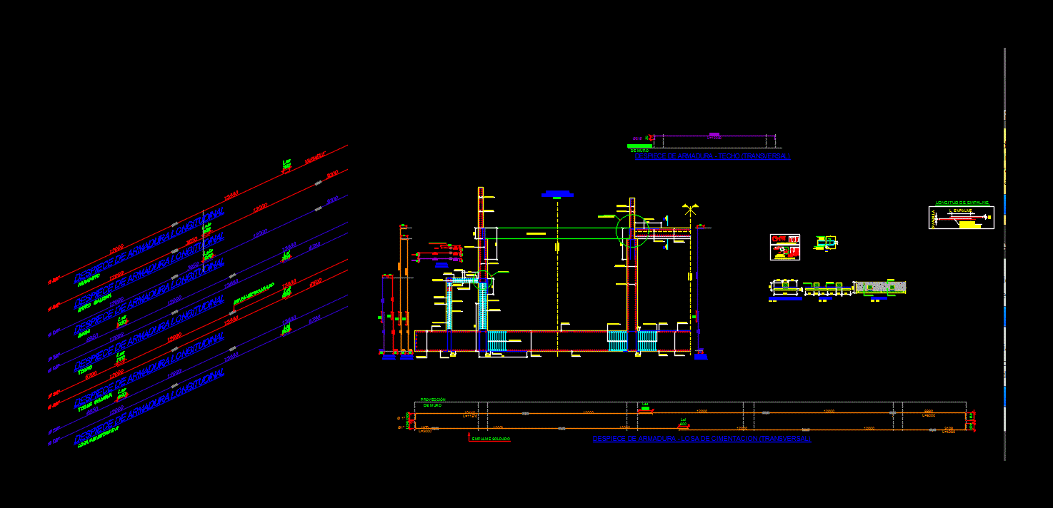 Tipico dettaglio in acciaio per tunnel