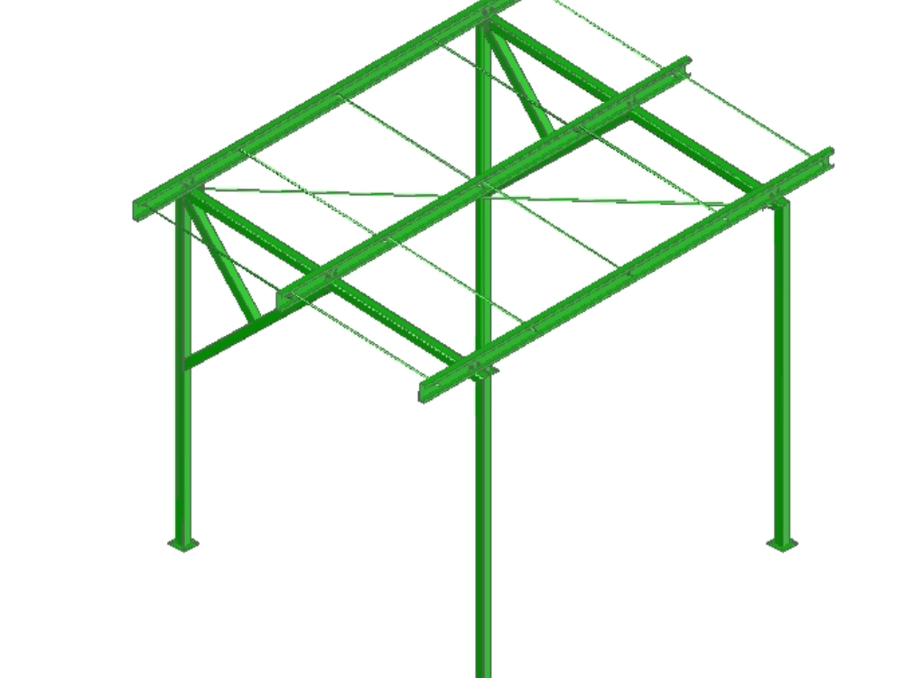 Teto estrutural de 3.0 metros; modelagem 3d