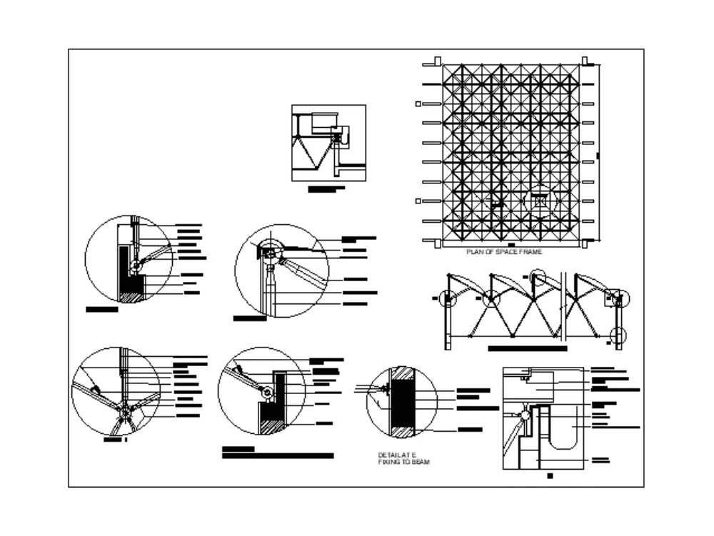 Estructura de acero con estructura espacial .file