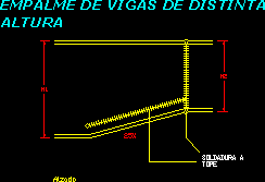 Empalme de vigasde diferente altura