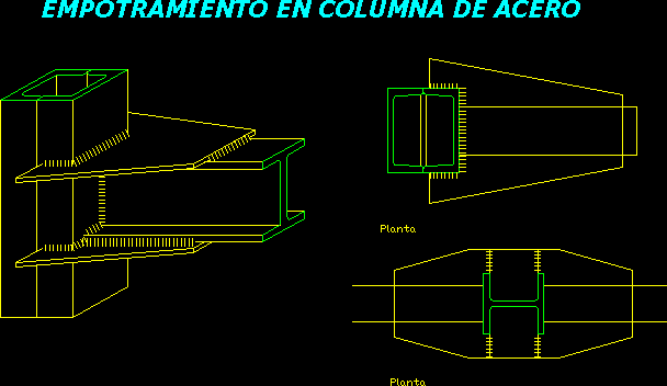 Empotramiento de Vigas en columna de acero