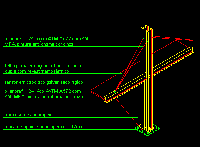 Detalhe esturuta cobert. - detalles de estructura metalica