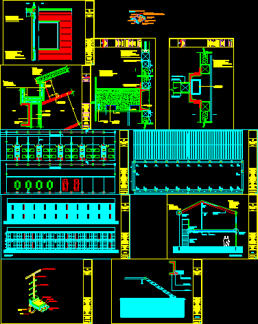 Estructura aporticada en metal.