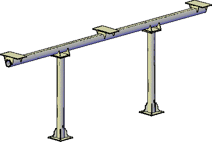 Soporte trifasico en h 3d