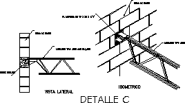 Detalle de estructura de techo metalica