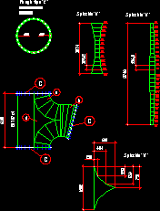 Interseccion de 2 tubos de diametro 1197x4 - desarrollo en el plano de las superficies curvas