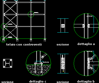 Estructuras de acero - 3 detalles de arriostramientos