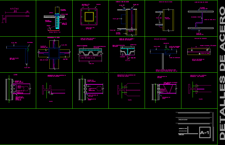 Detalles de estructuras en acero.