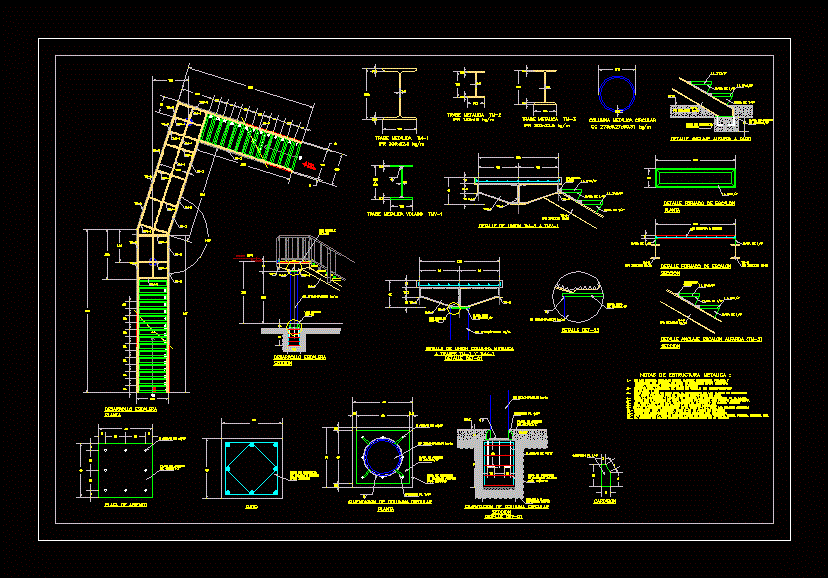 Estructuracion de puente peatonal