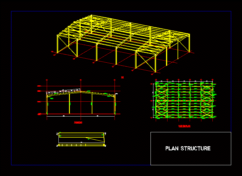 Estructura de acero cobertizo