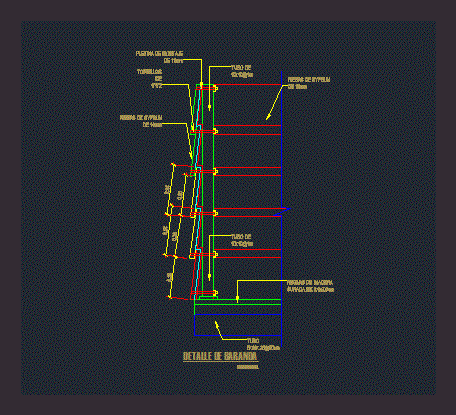 Detalle de baranda metalica