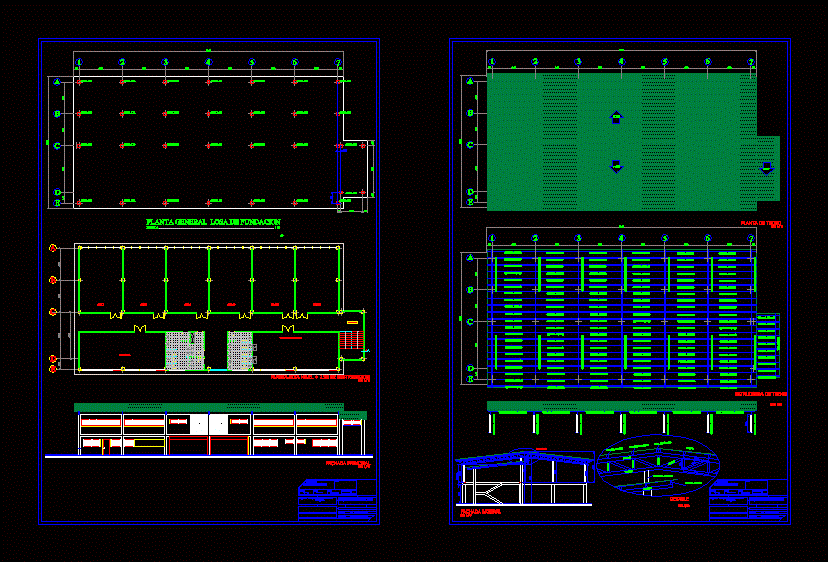 Liceo con cubierta de estructura metalica