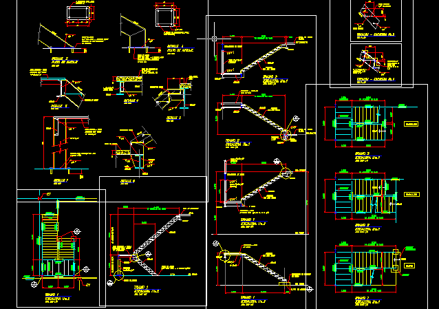 Estructura de acero - escalera comun