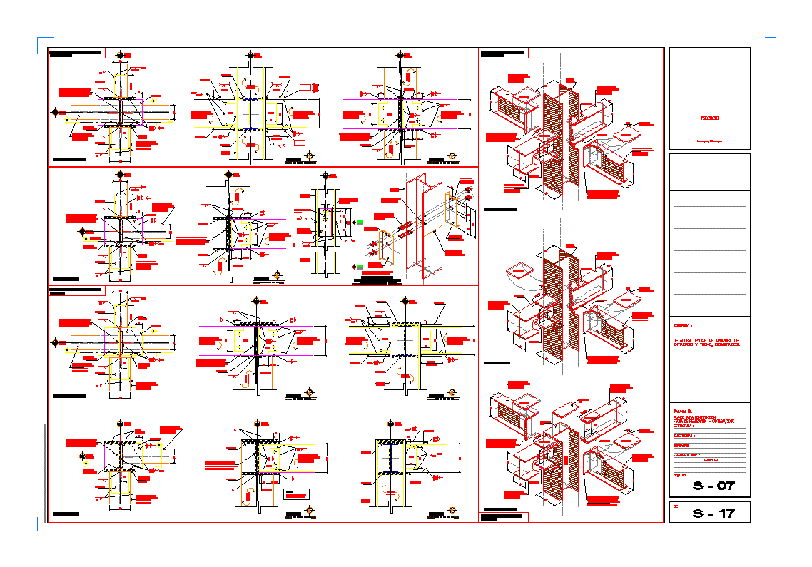 Detalles de anclajes para estructuras metallicas