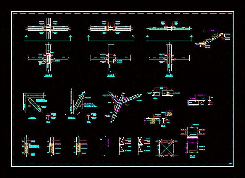 Detalles de la estructura de acero