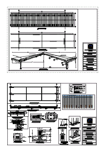 Plano estrcutural de galpon