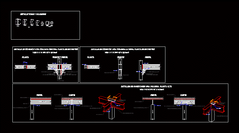 Detalles estructurales viga - acero