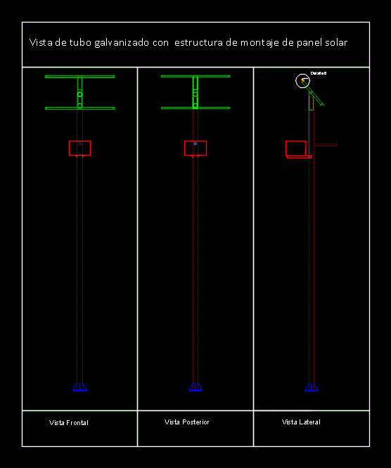 Estructura poste solar