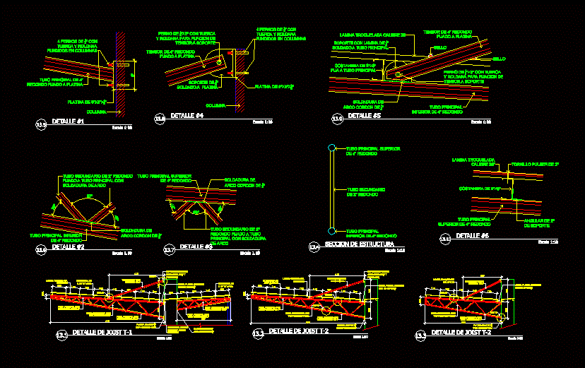 Estrctura tipo joist en voladizo