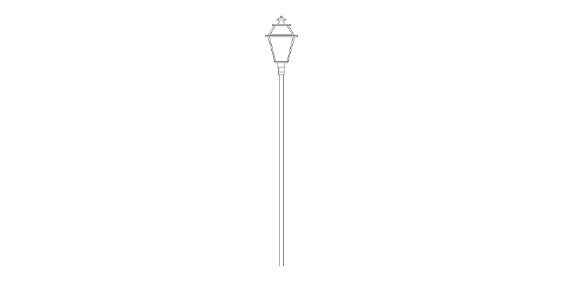 Straight Pole Lamppost