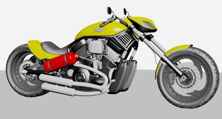 modèle 3D de Harley moto modèle XNUMXD