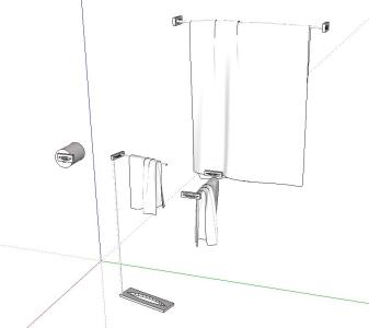 Bathroom accessory in sketchup