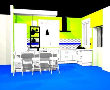 Interiore della cucina 3d