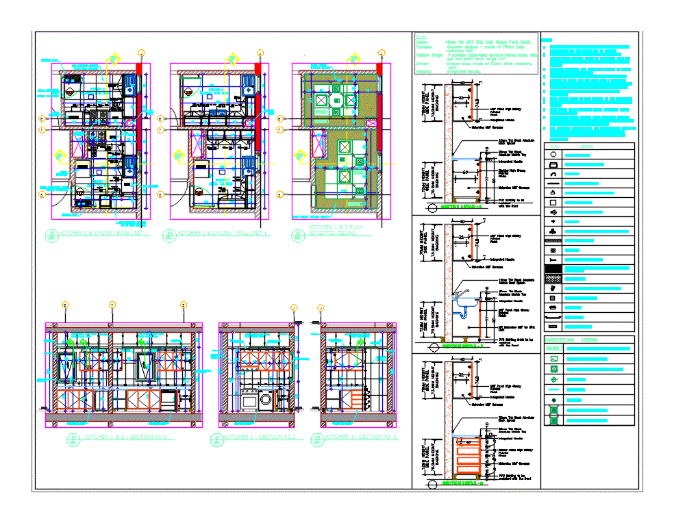 Küchenplan und Details