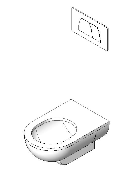Toilet with concealed cistern