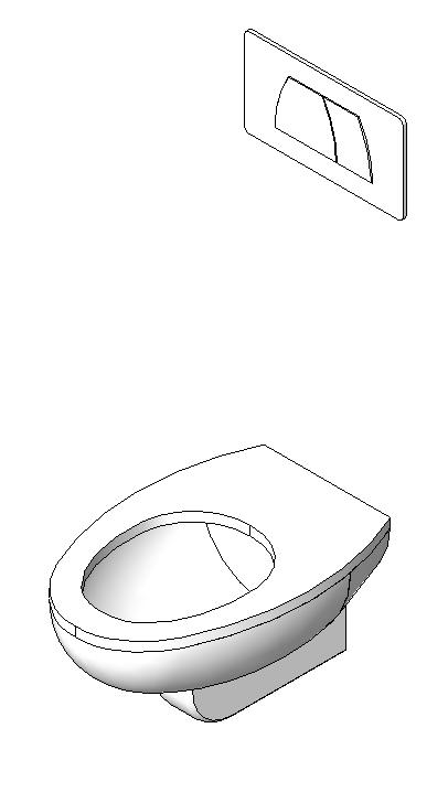 Toilette mit Unterputzspülkasten 3